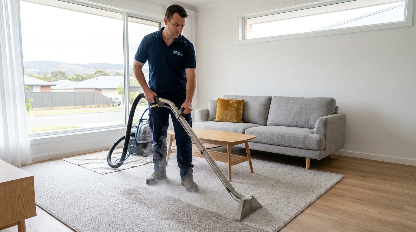 truck-mounted carpet steam cleaning in an Adelaide home